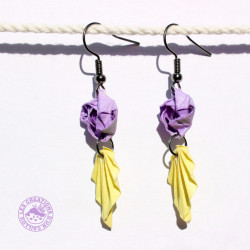 Boucles d'oreilles roses et...