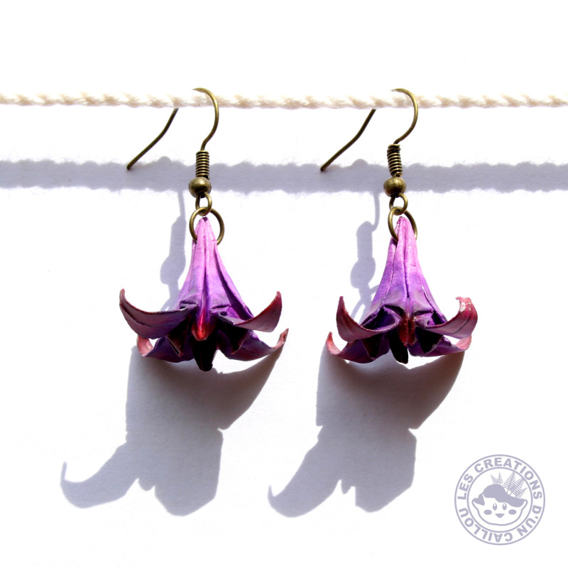 Boucles d'oreilles fleurs de lys