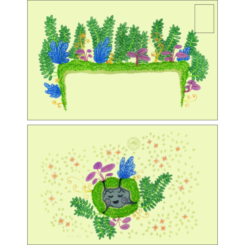 Enveloppe caillou végétal