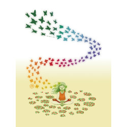 Enveloppe méditation et papillons