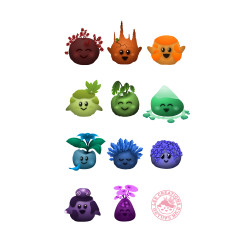 Carte cailloux arc-en-ciel