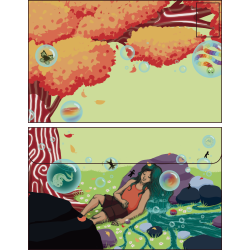 Enveloppe rêverie colorée