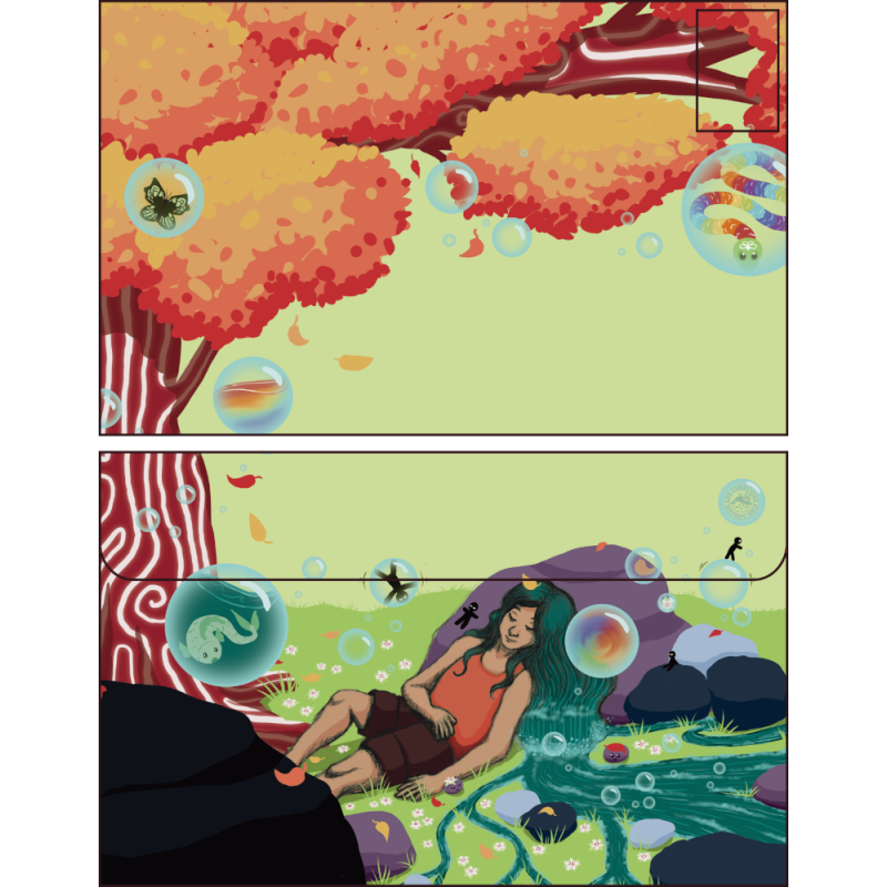 Enveloppe rêverie colorée