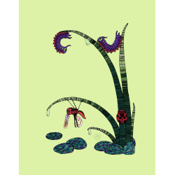 Enveloppe petites bêtes et brins d'herbe