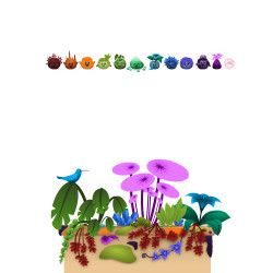 Enveloppe cailloux arc-en-ciel