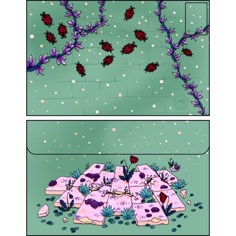 Enveloppe ruines végétales