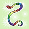Enveloppe serpent arc-en-ciel