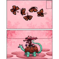 Enveloppe tortue voyageuse