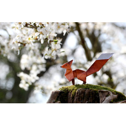 Toile renard origami