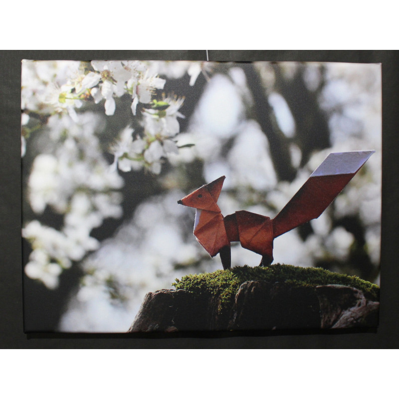 Toile renard origami