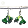 Boucles d'oreilles poissons verts