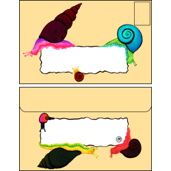 Enveloppe escargots bigarrés