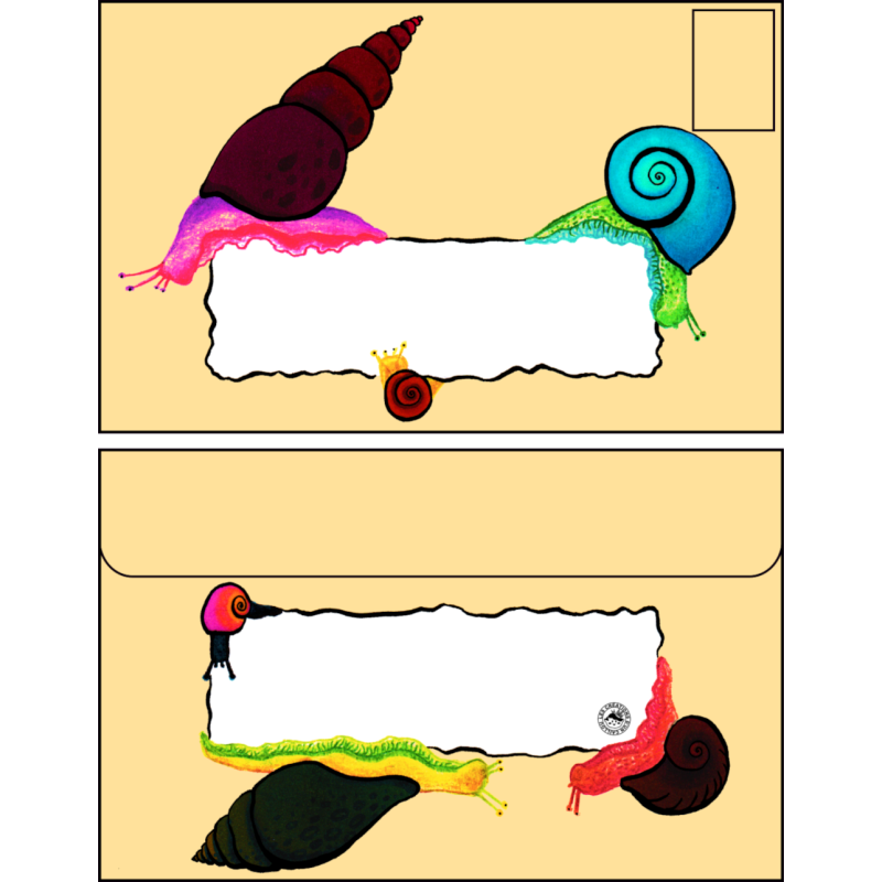 Enveloppe escargots bigarrés