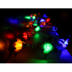 Guirlande lumineuse lys blancs origami