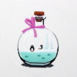 Sticker manchots en bouteille