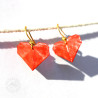 Boucles d'oreilles cœurs rouges