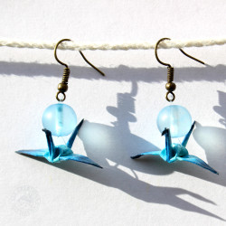 Boucles d'oreilles bleues...