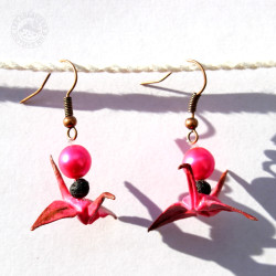 Boucles d'oreilles roses...