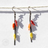 Boucles d'oreilles chaînette de feuilles