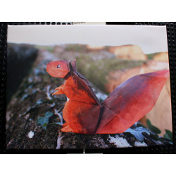 Toile écureuil origami