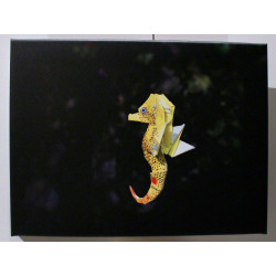 Toile hippocampe origami