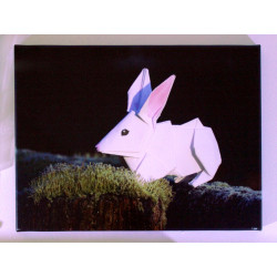 Toile lapin origami