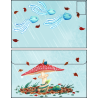 Enveloppe champignon sous la pluie