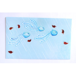 Enveloppe champignon sous la pluie