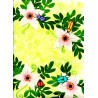 Marque-page grandes fleurs et coléoptères