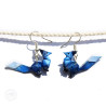 Boucles d'oreilles renards bleus