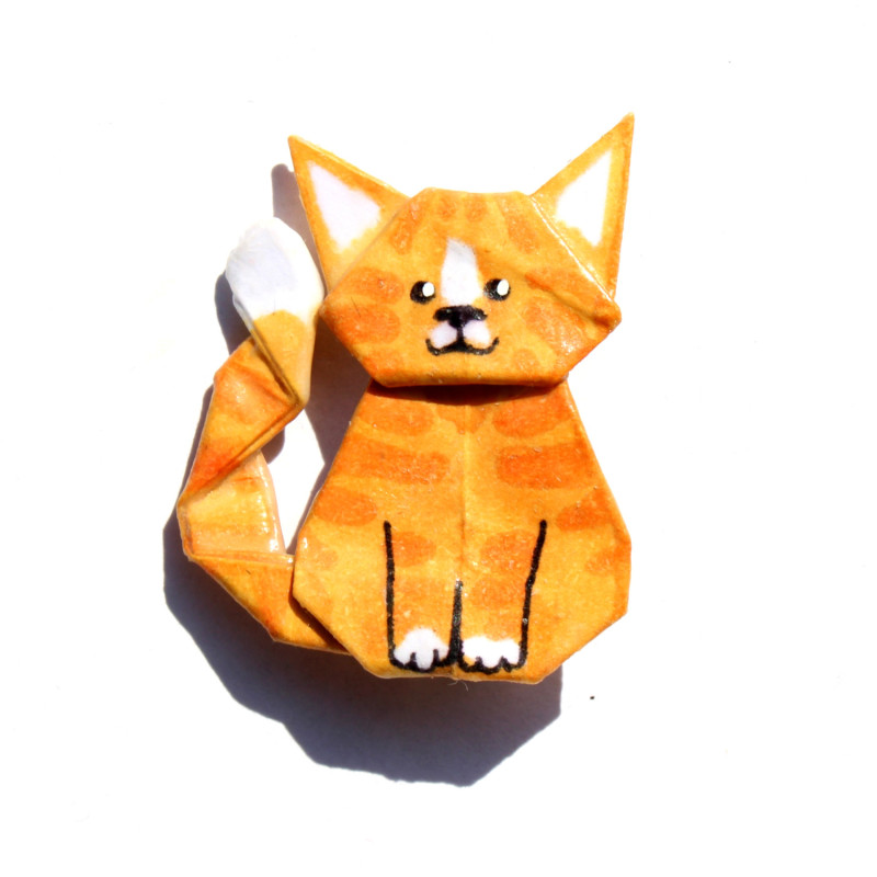 Broche chat roux