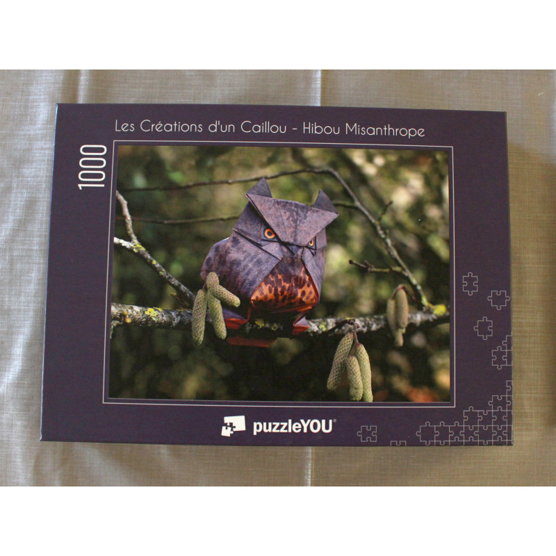 Puzzle 1000 pièces hibou origami